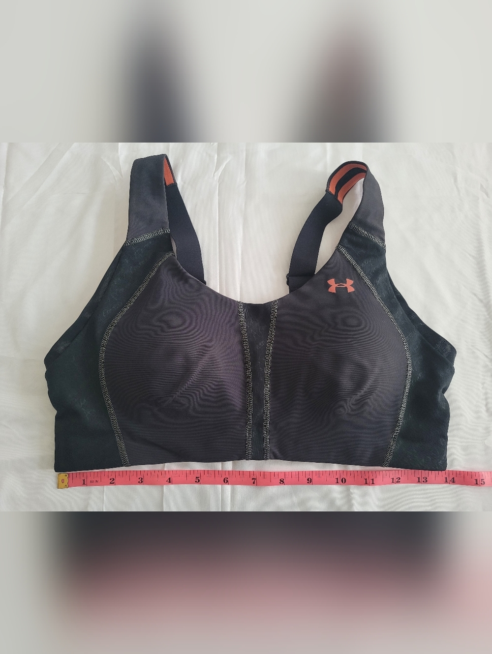 Under Armour Black Orange Logo Sports Bra